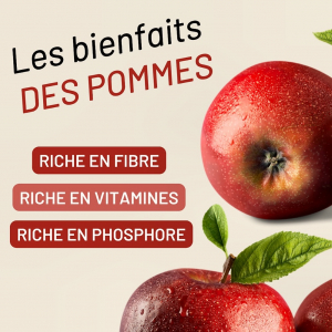 🍏 Découvrez les bienfaits des pommes en un clin d’œil! 🌟
~
🌱 Riche en fibres pour une digestion saine. 
💪 Pleine de vitamines pour renforcer votre immunité. 🧠 Source de phosphore pour des os et un cerveau en pleine forme.
~
Croquez dans une pomme et savourez une santé éclatante! 🍎💫 

#SantéNaturelle #AlimentationSaine #pommes #bienfaits #naturelover #fruits #france